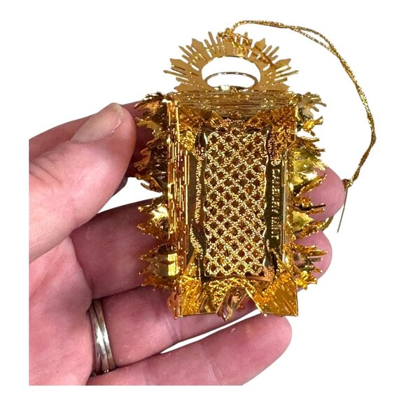 2004 Baby Jesus Danbury Mint Christmas Ornament Gold Plated Collection Signed - Picture 7 of 8